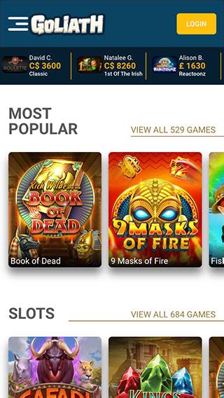 goliat casino|goliath casino app.